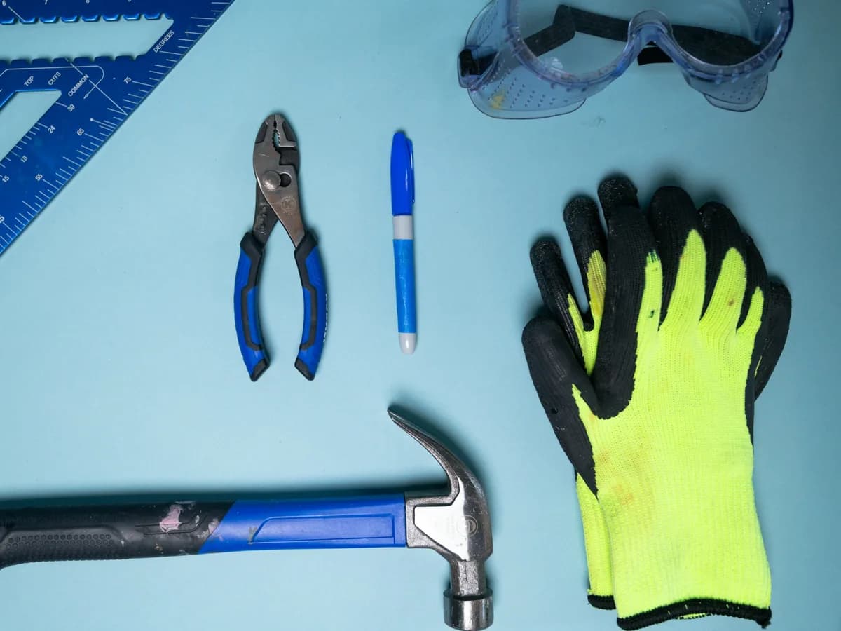 Gereedschap van een elektricien, klaar voor gebruik